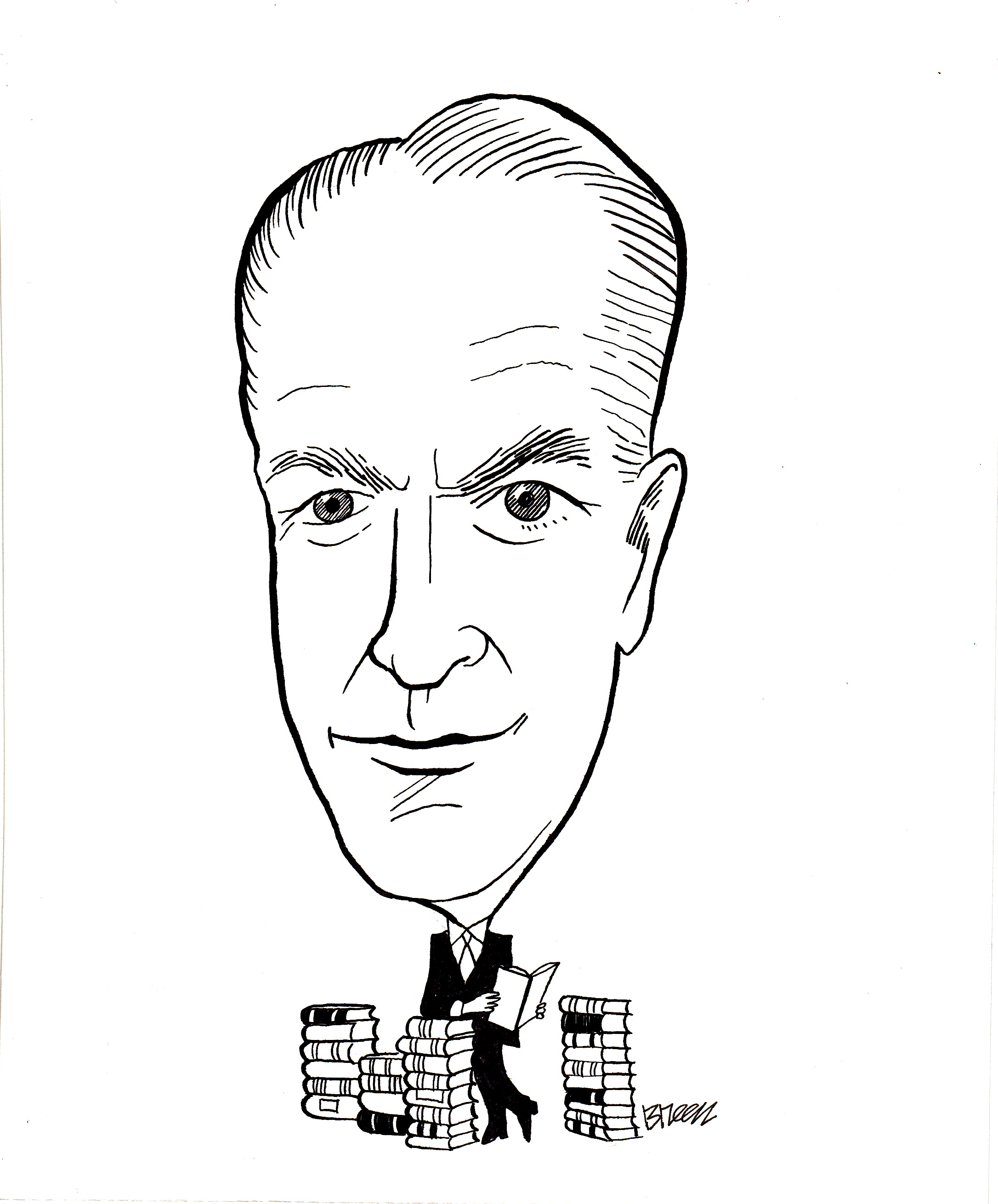 Deal Hudson, a caricature for 20th Crisis Magazine's Anniversary Issue