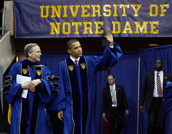 Notre Dame Fumbles Its Obama Offensive